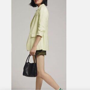 Lush Anthropologie Linen Oversized Blazer Jacket